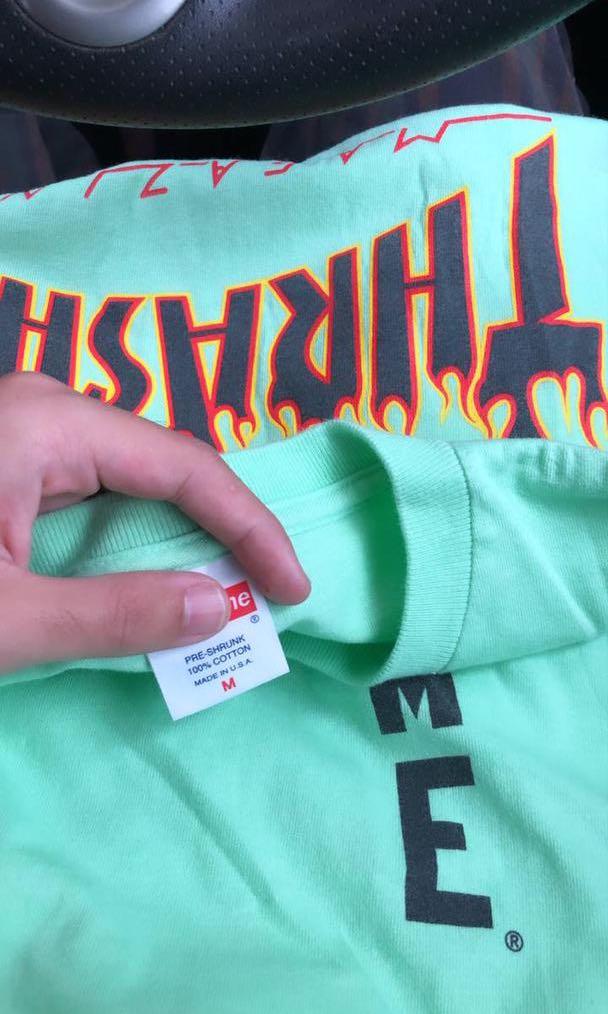 Supreme thrasher flames tee discount