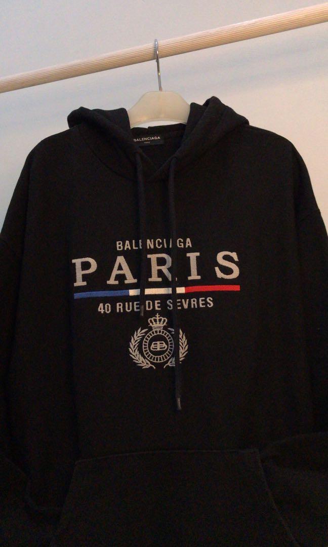 Balenciaga Paris flag black hoodie  BALENCIAGA  THÉM