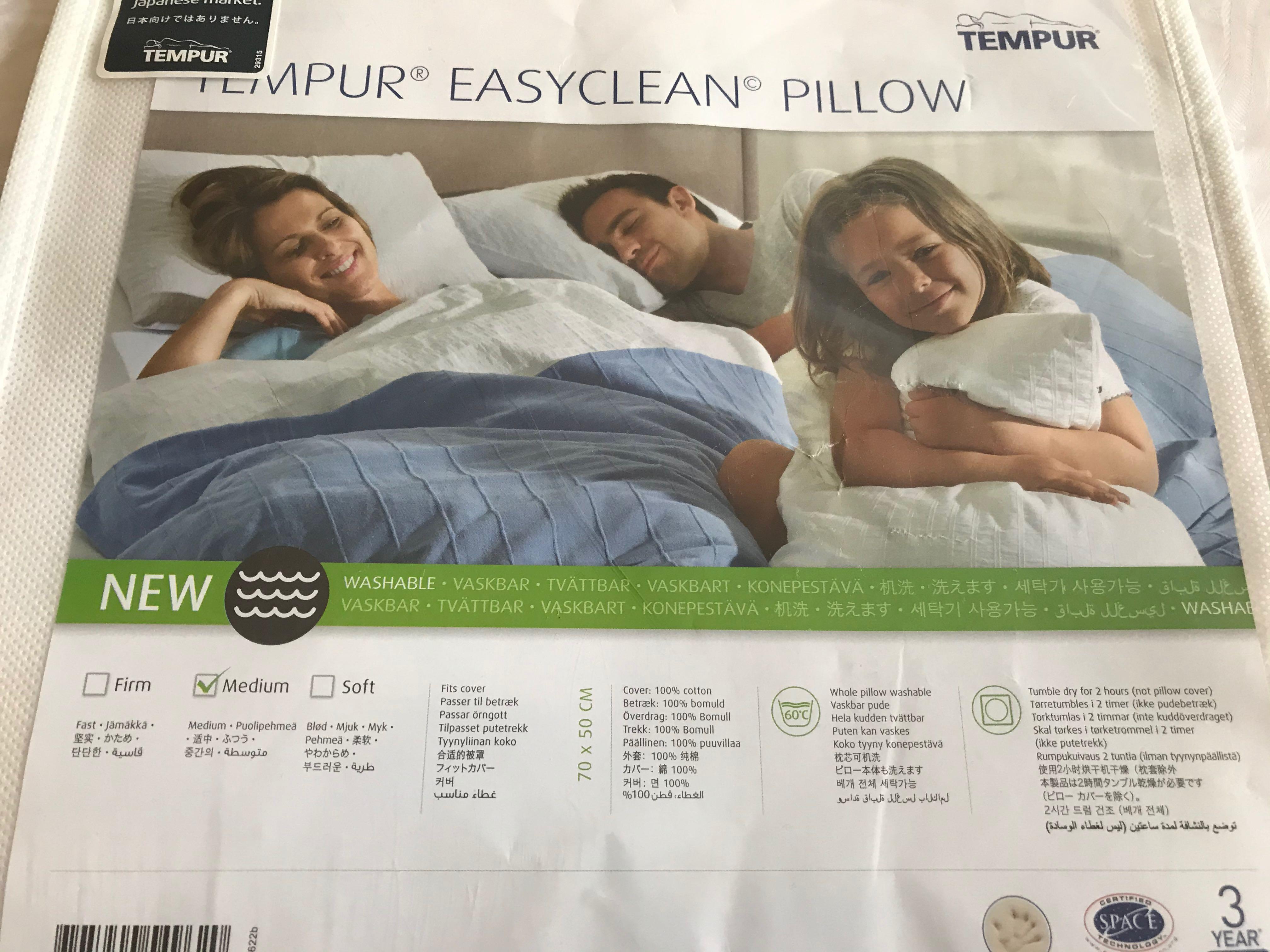 Tempur Easyclean Pillow medium