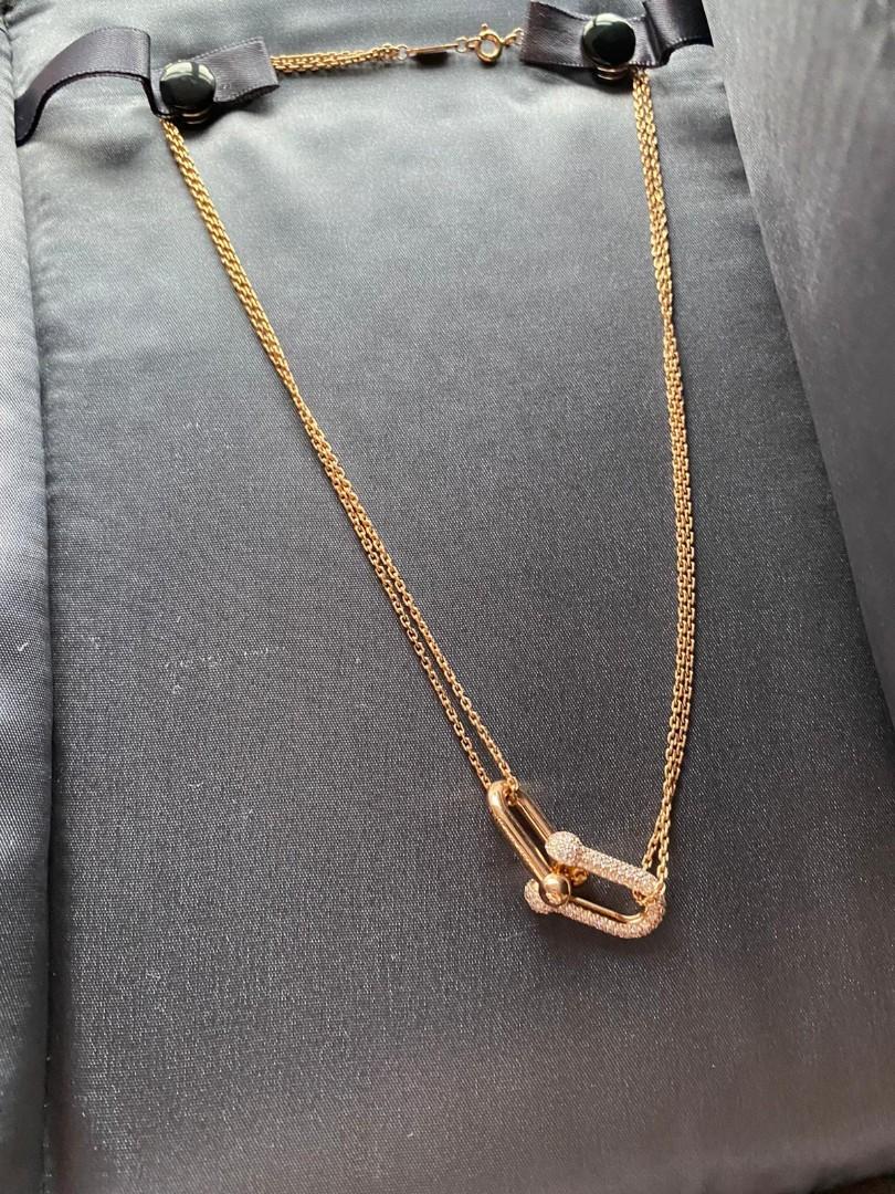 Tiffany HardWear Large Double Link Pendant in Rose Gold