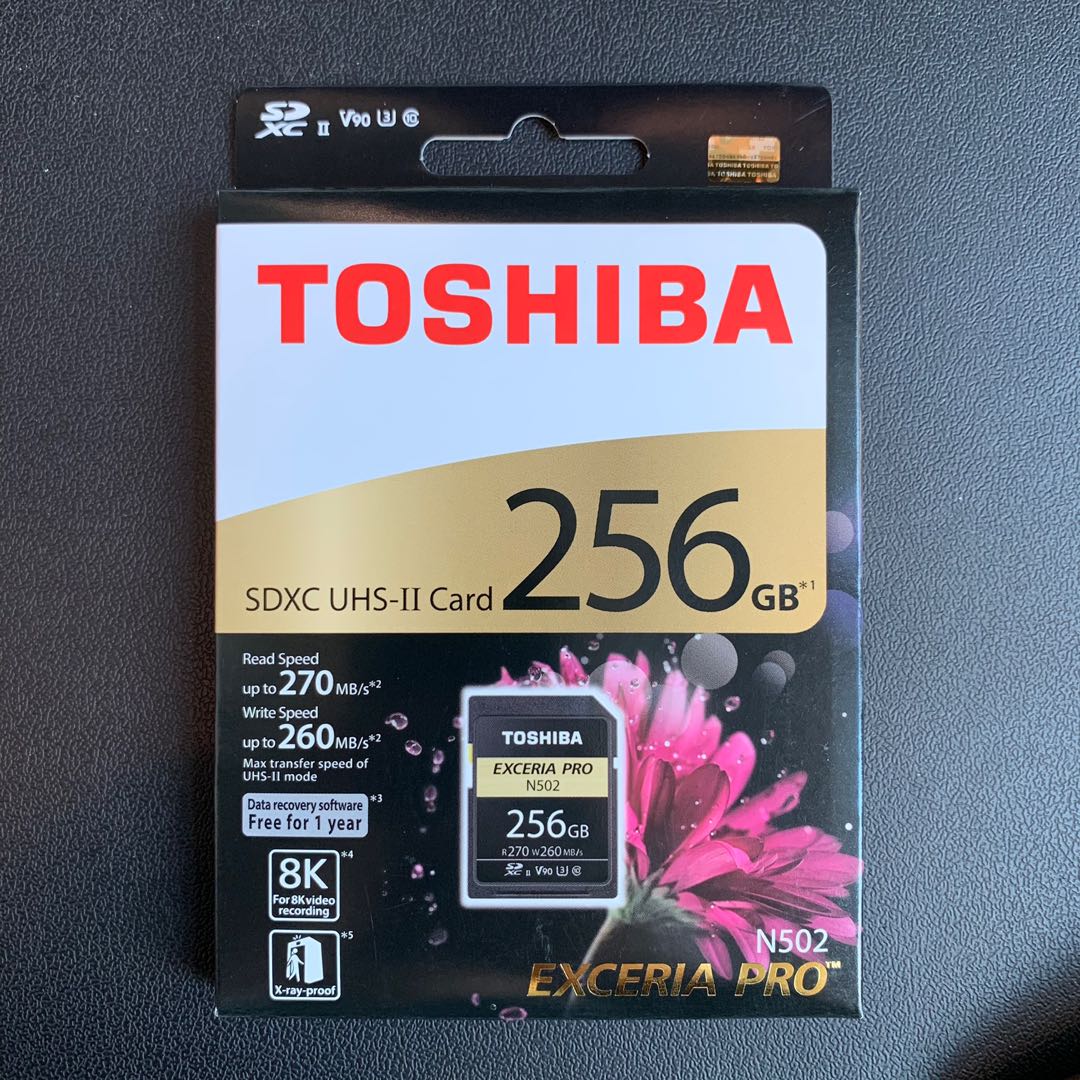 Toshiba UHS-II 256GB SD Card Exceria Pro N502, Computers