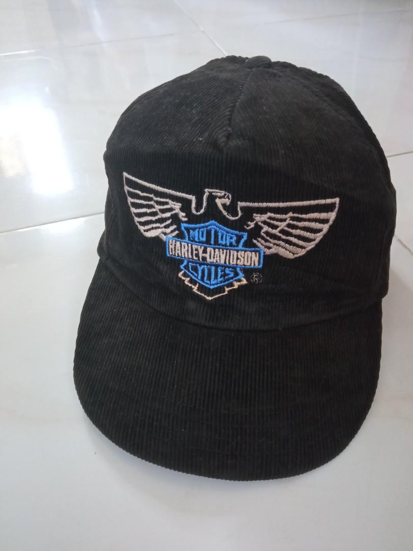 Vintage Harley Davidson Corduroy Cap 