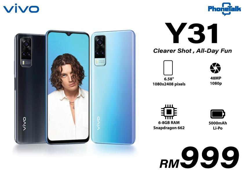 vivo y31 128gb 6gb ram 128gb 8gb ram