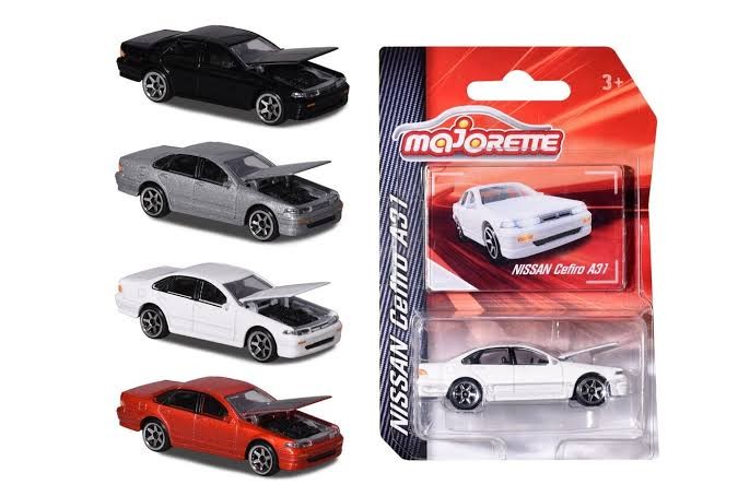 in Package with Card Majorette Nissan Cefiro A31 Black 1:58 3"