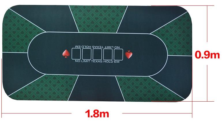 Tapis Poker Texas Holdem 150 x 77 cm environ - QUALIJEUX