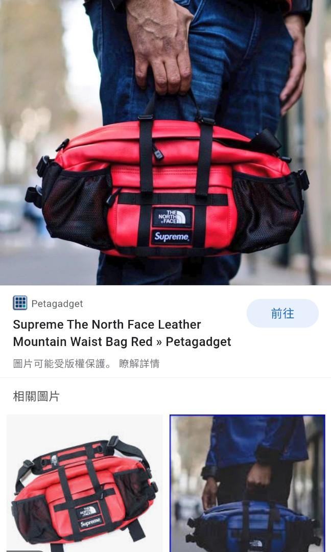 2018AW SUPREME × THE NORTH FACE Leather Mountain Waist Bag, 男裝