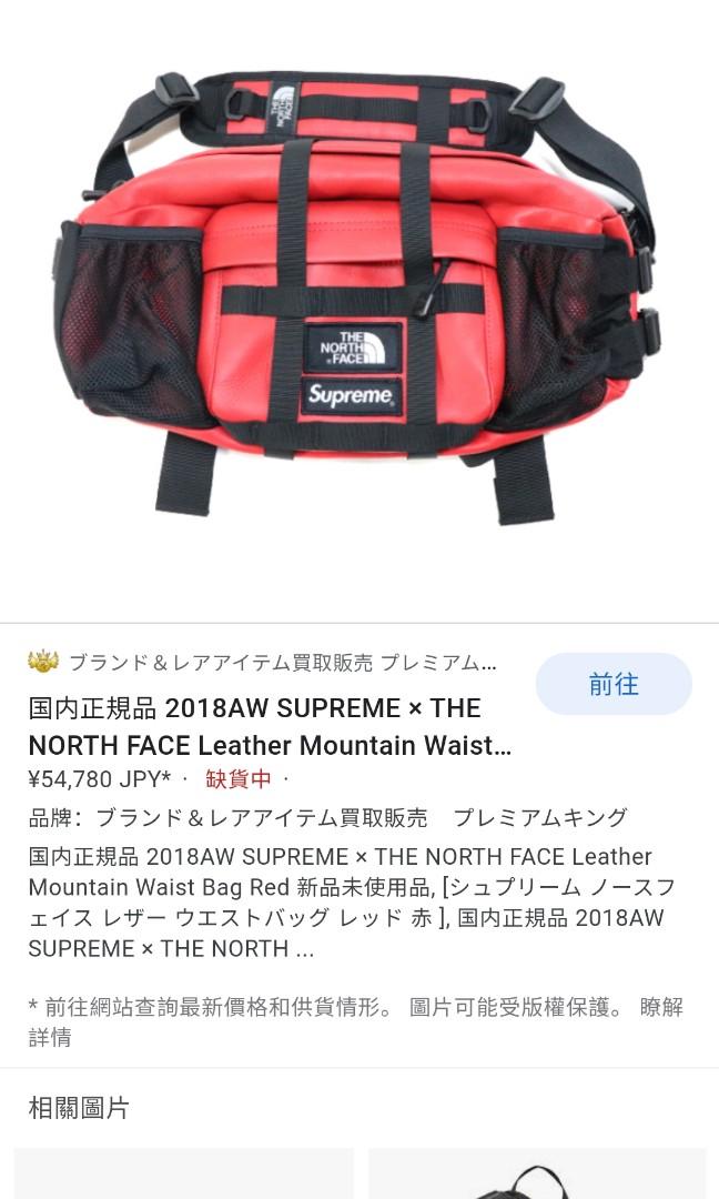 2018AW SUPREME × THE NORTH FACE Leather Mountain Waist Bag, 男裝