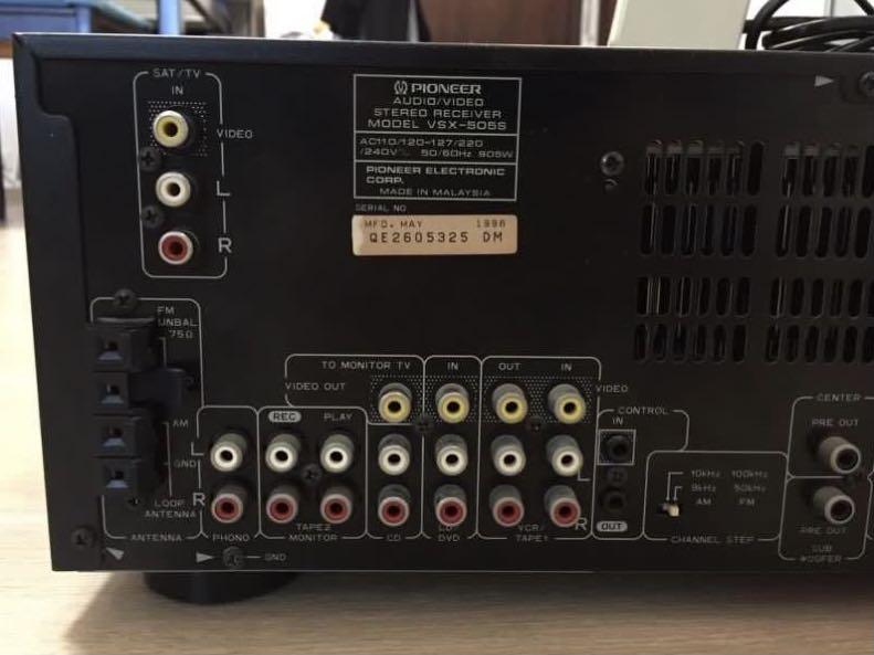 [可議] Pioneer VSX505S 音響 sound receiver, 音響器材, Soundbar、揚聲器、藍牙喇叭、耳擴