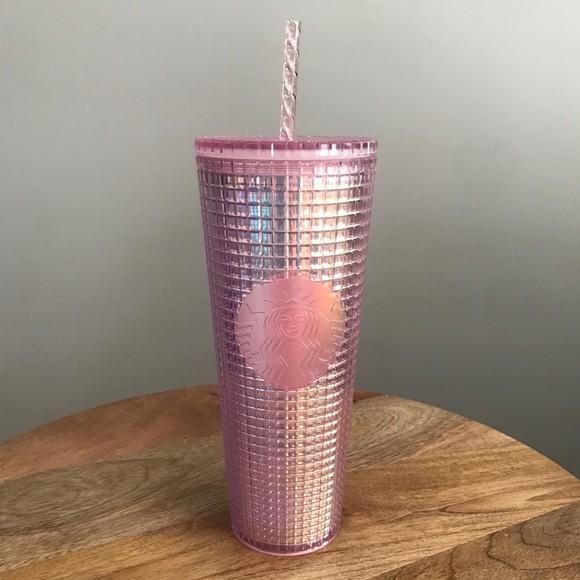Starbucks pink grid cup clearance