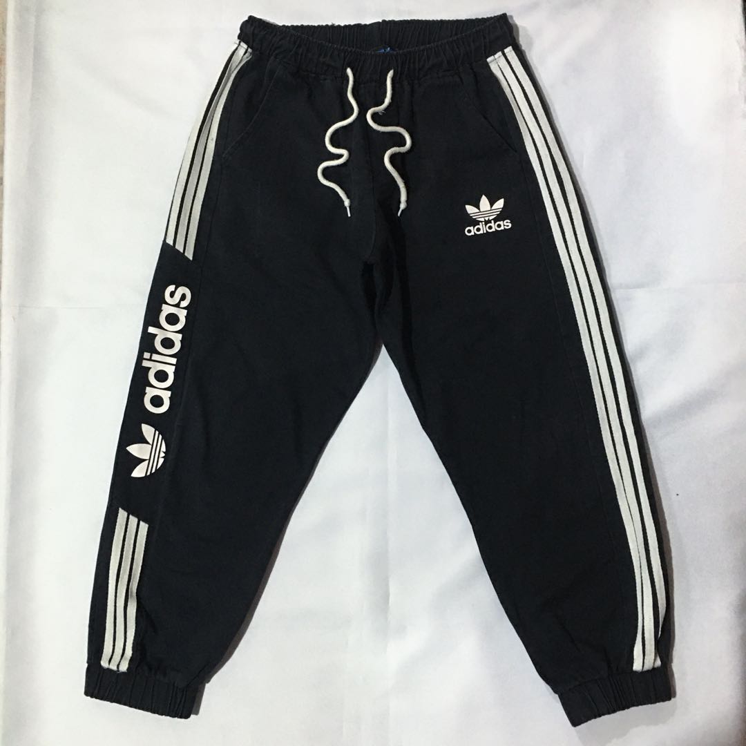 white adidas jogging pants
