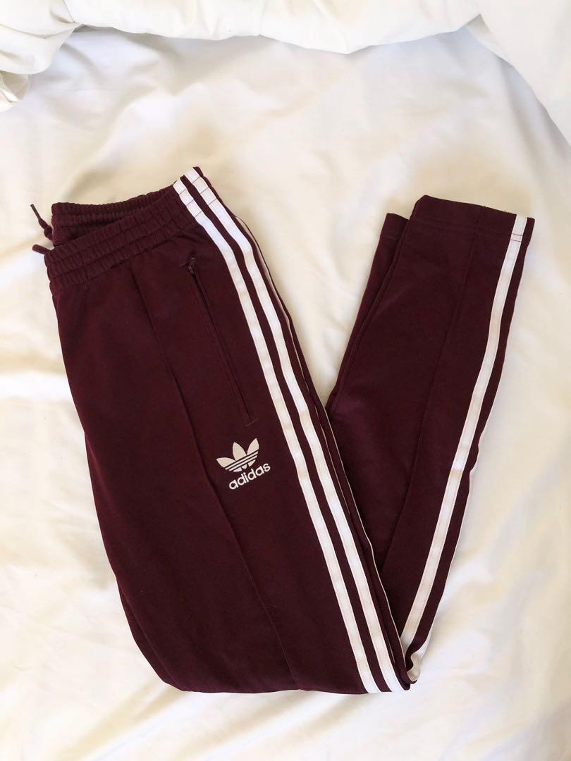 Adidas maroon sale joggers