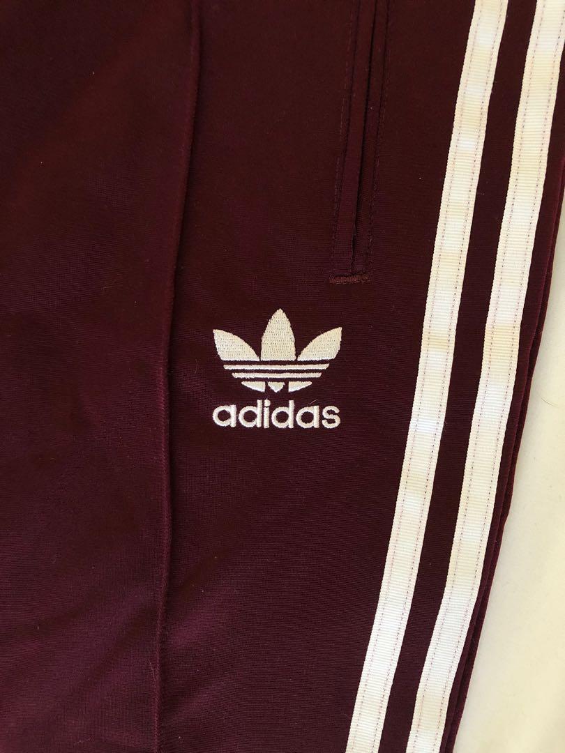 Adidas Maroon Joggers Women s Fashion Clothes on Carousell
