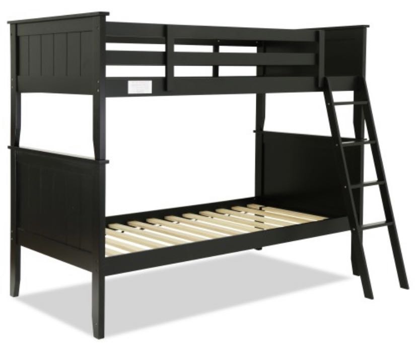 Bunk Bed Wooden Black Furniture Home, Black Wooden Bunk Beds