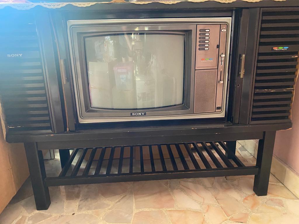 Antique TV console & Sony Trinitron TV, Hobbies & Toys, Memorabilia