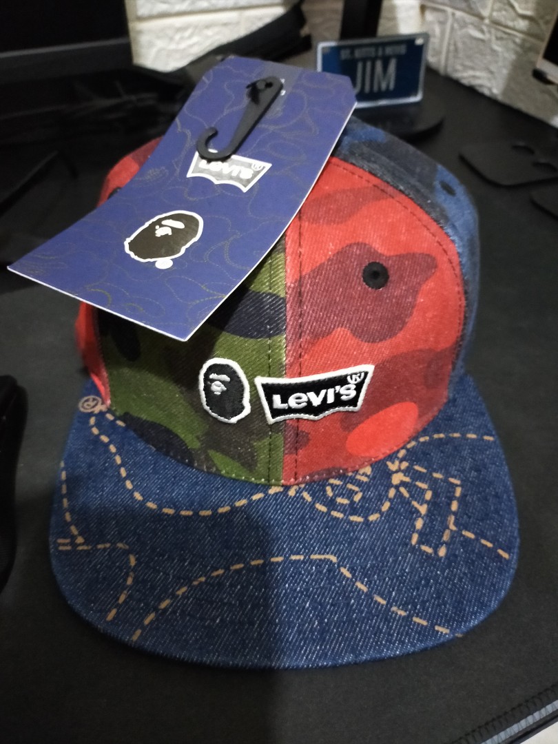 BAPE X LEVIS CAP BN, Men's Fashion 