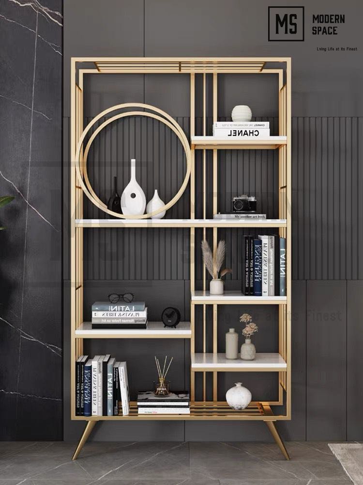 Contemporary store display shelves