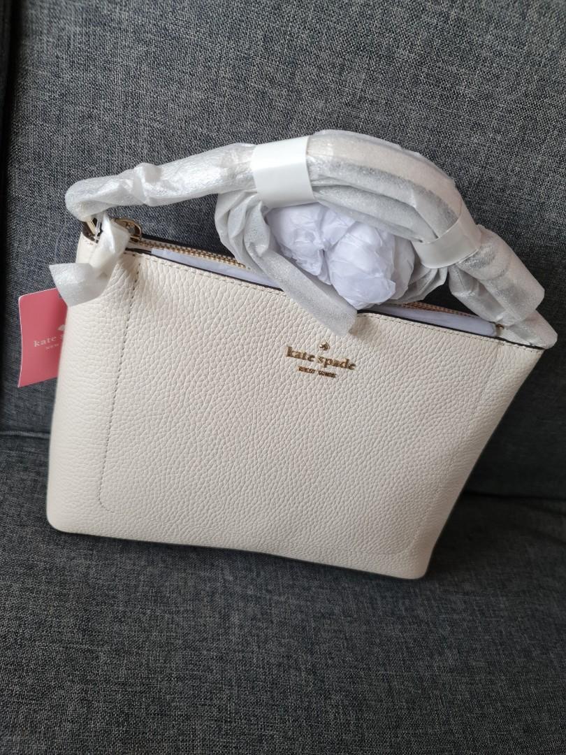 Kate Spade - Cream Pebbled Leather Harlow Crossbody Bag