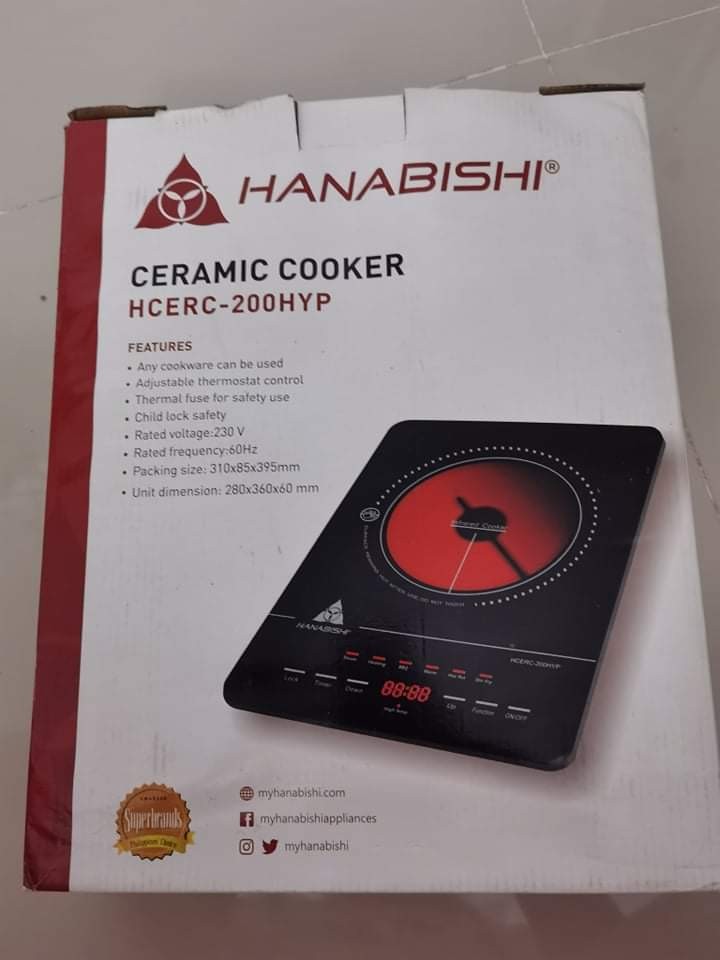 Hanabishi ceramic outlet cooker manual