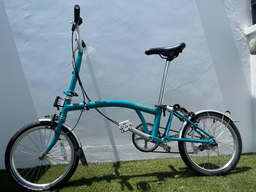 Brompton water blue B75 upgraded to M3L