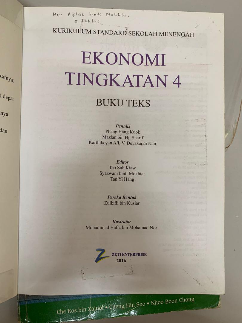 Buku teks ekonomi tingkatan 4