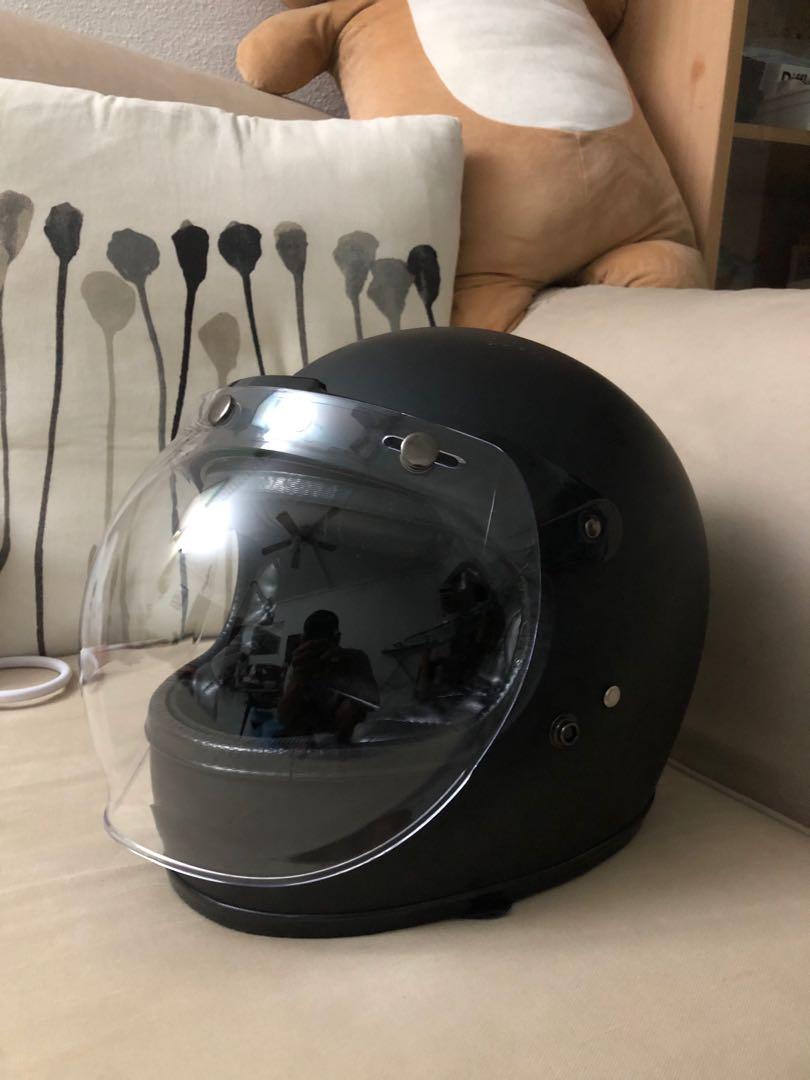 Full face bubble best sale helmet