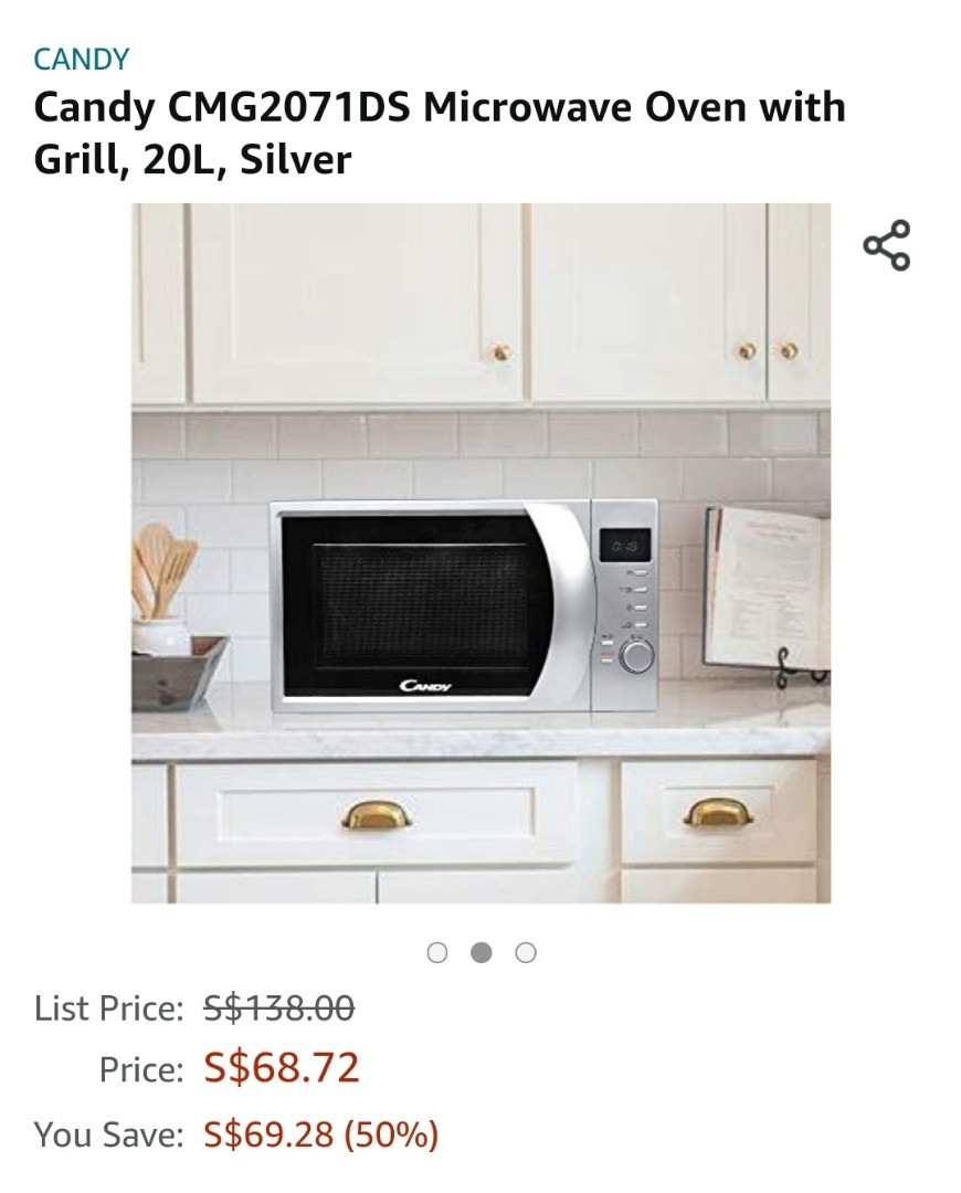 Candy Brand Microwave oven with grill option 20L, TV & Home Appliances