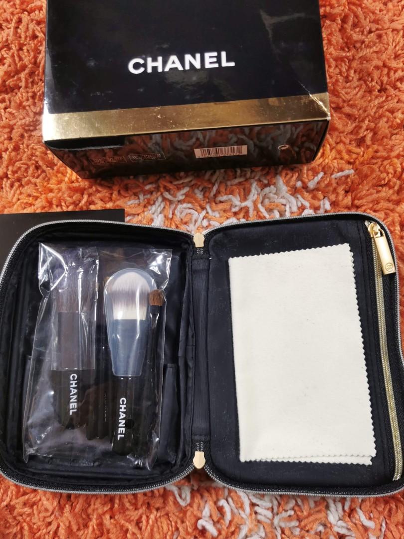 Chanel Makeup Pouch with Brushes, Luxury, Accessories on Carousell