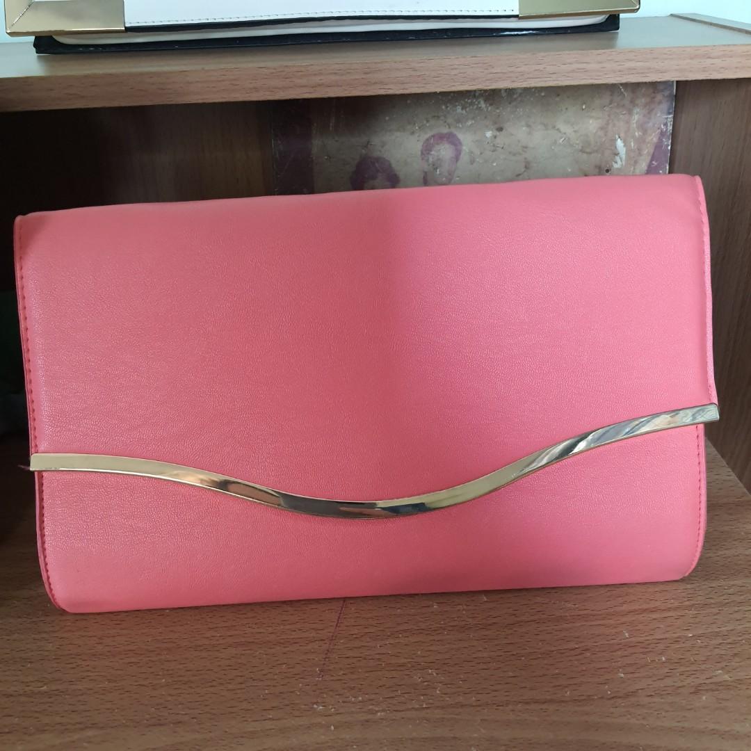 Dorothy perkins discount pink clutch bag