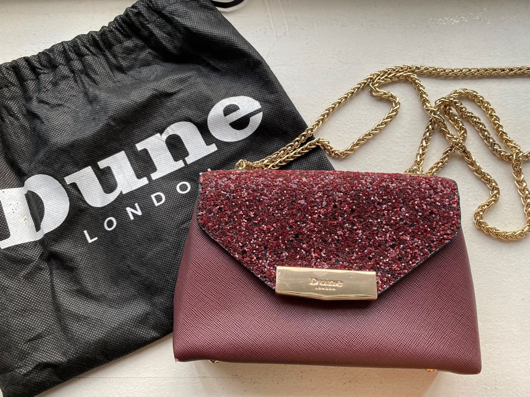 Dune maroon online bag