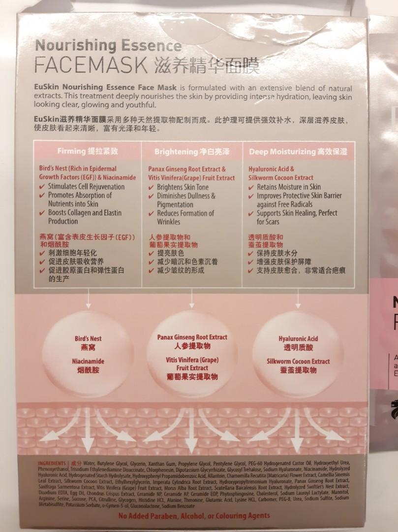 Eu Yan Sang Bird nest mask (2 pcs), Health & Nutrition, Health