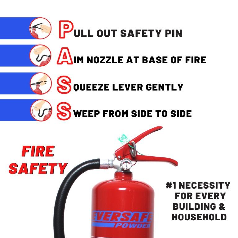 EVERSAFE Fire Extinguisher 1kg 2kg 3kg 4kg SG Approved [READY STOCK