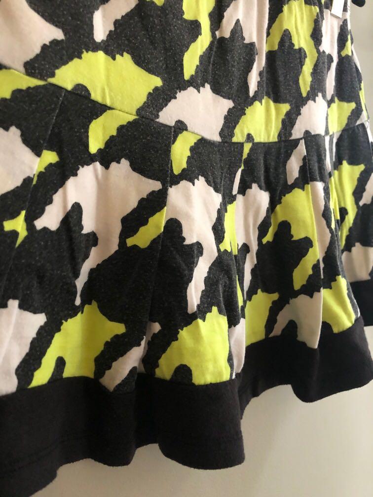 faded black white neon yellow skort (Category: Babies & Kids Fashion) located in San Juan City. Submitted by itemsallingoodcondition (Listing ID 1076391704, Image 3). Description: comfortable skort worn out fake buckle kid products can be bought in bundle and price can be discussed mop: gcash bdo.