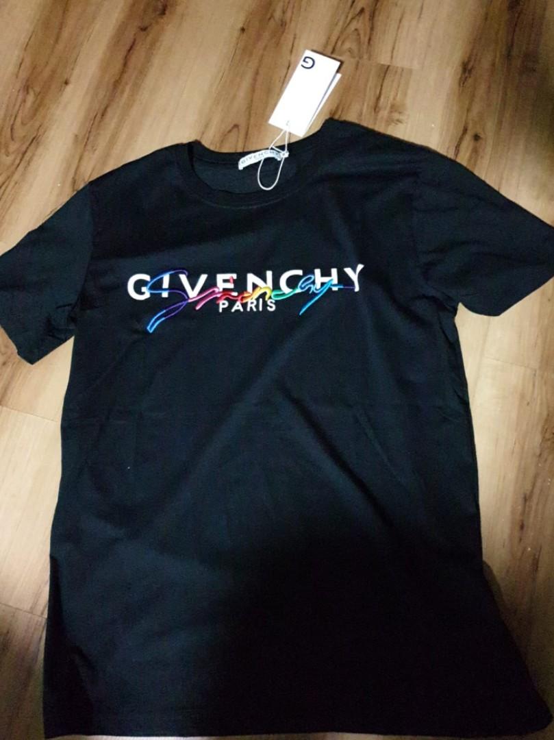 Givenchy Rainbow Logo Tee, Men's Fashion, Tops & Sets, Tshirts & Polo Shirts  on Carousell