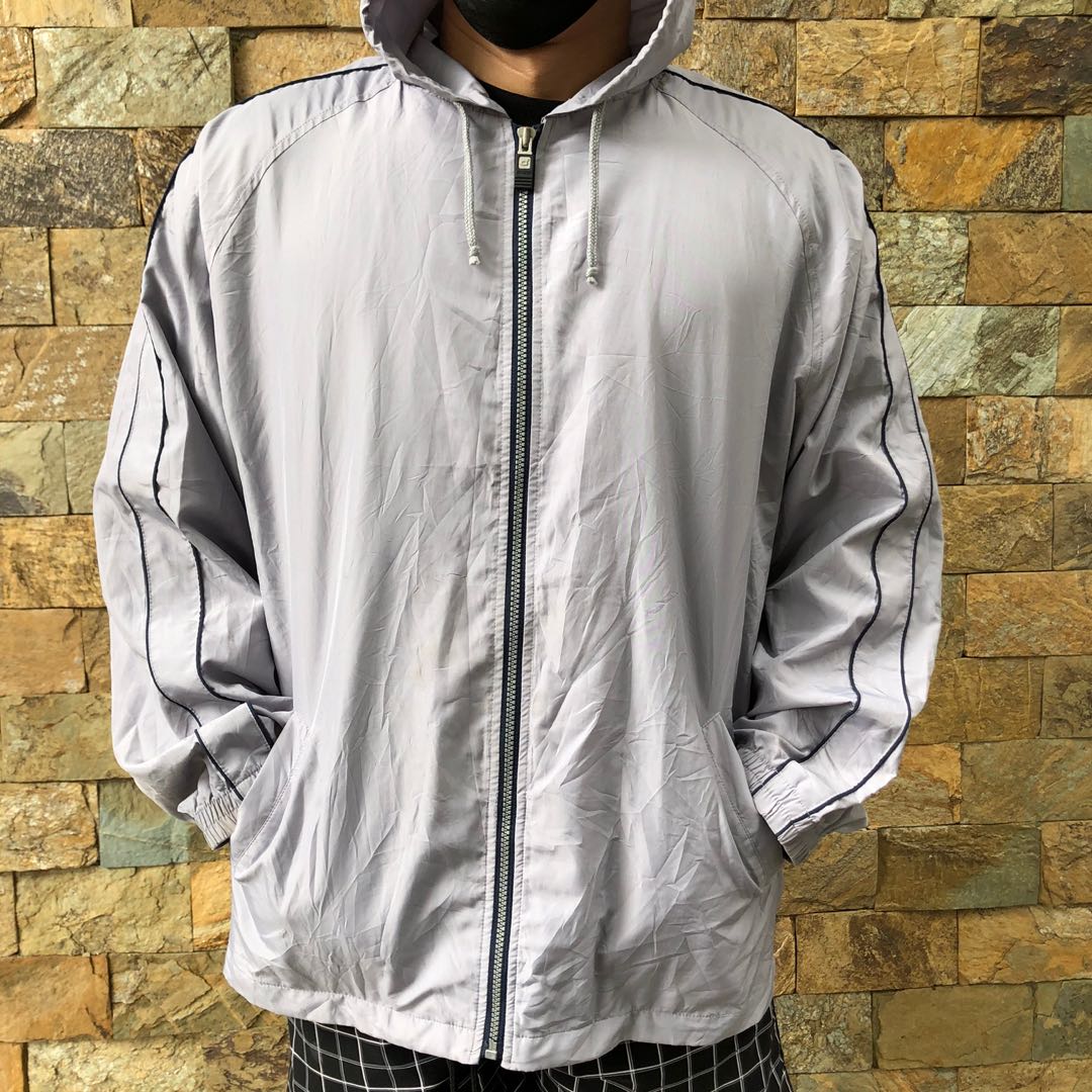 Gray windbreaker sales