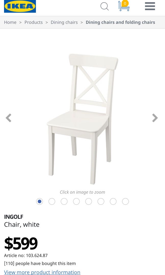 Ikea dining chair, 傢俬＆家居, 傢俬, 椅子 Carousell