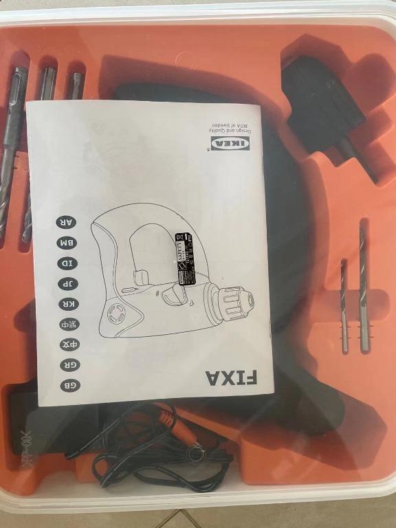 IKEA FIXA Hammer Drill and screw set, Furniture & Home Living
