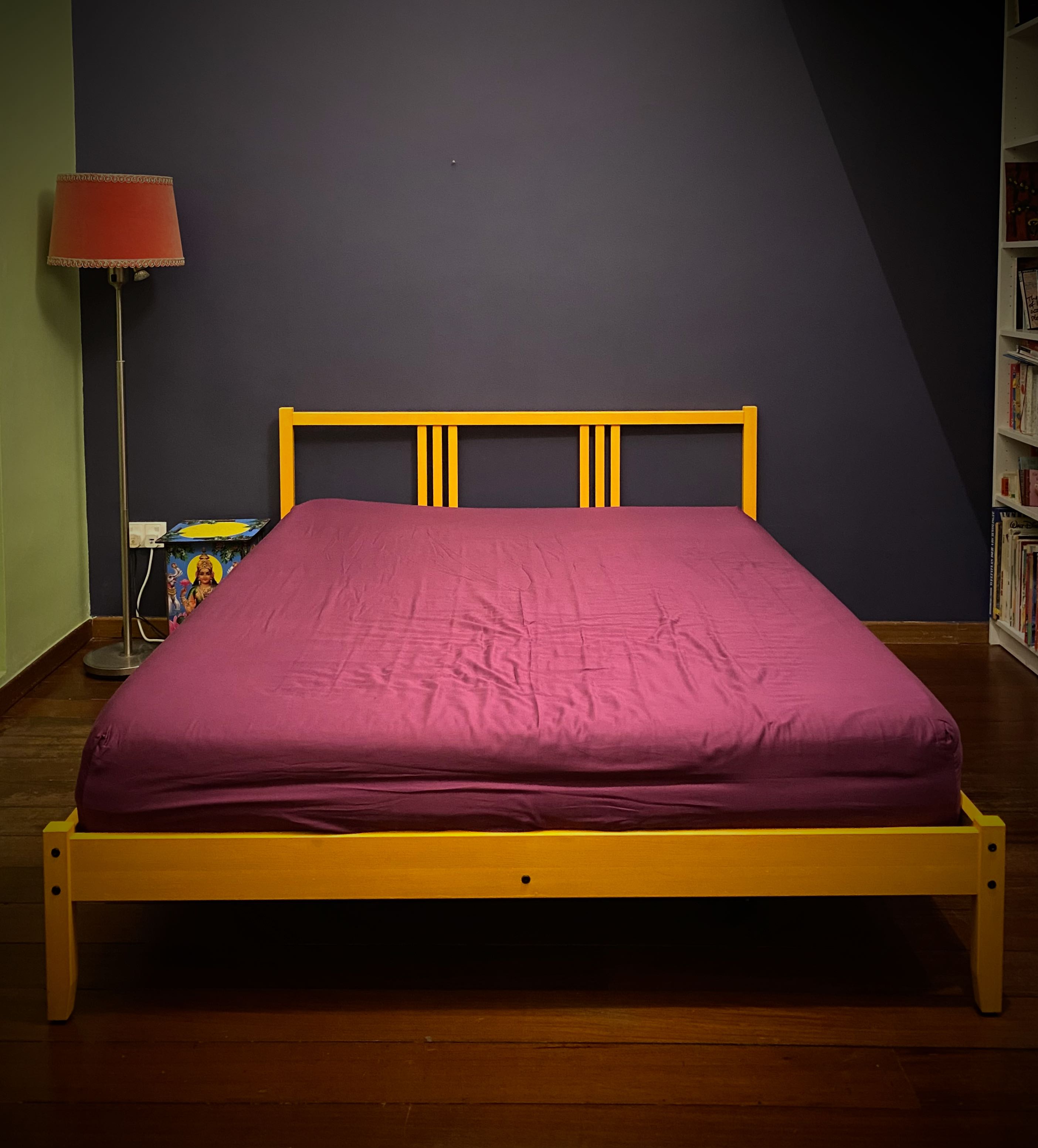 Ikea Fjellse Queen Size Wooden Bed Frame, Furniture, Beds & Mattresses