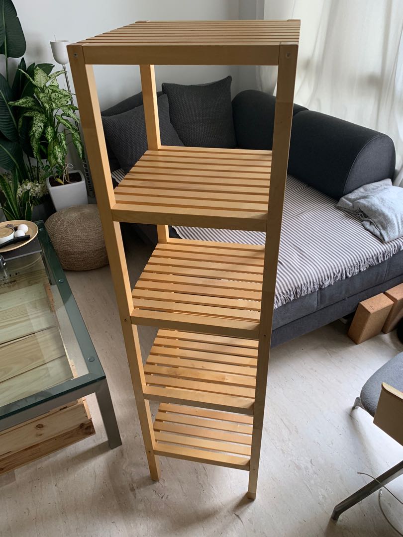 IKEA wooden shelf, Furniture & Home Living, Furniture, Shelves