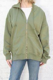matcha green zip up hoodie