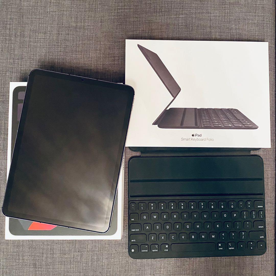 ipad Air 4 Wifi + 流動網絡64GB 太空灰連Smart Keyboard Folio, 手提