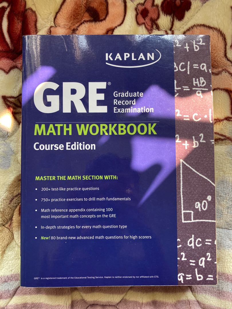 Kaplan GRE Math workbook course edtion, 興趣及遊戲, 書本 & 文具, 教科書 - Carousell