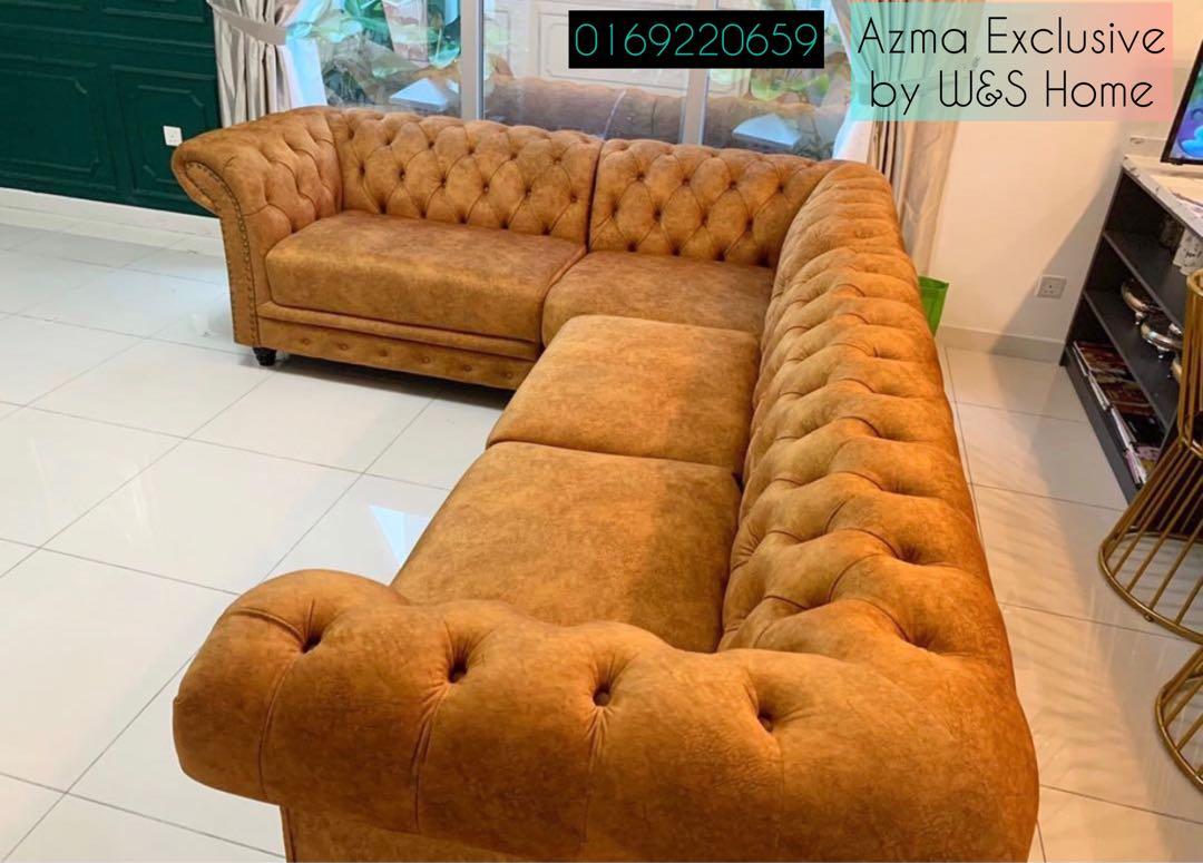 L shaped discount chester sofa