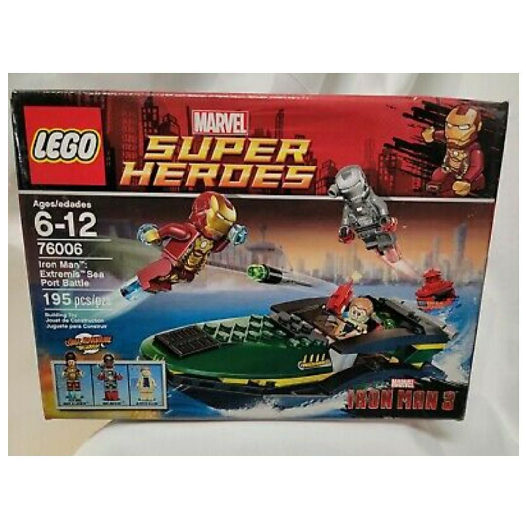 Lego Marvel Super Heroes 76006 Iron Man Extremis Sea Port Battle New Sealed Box 