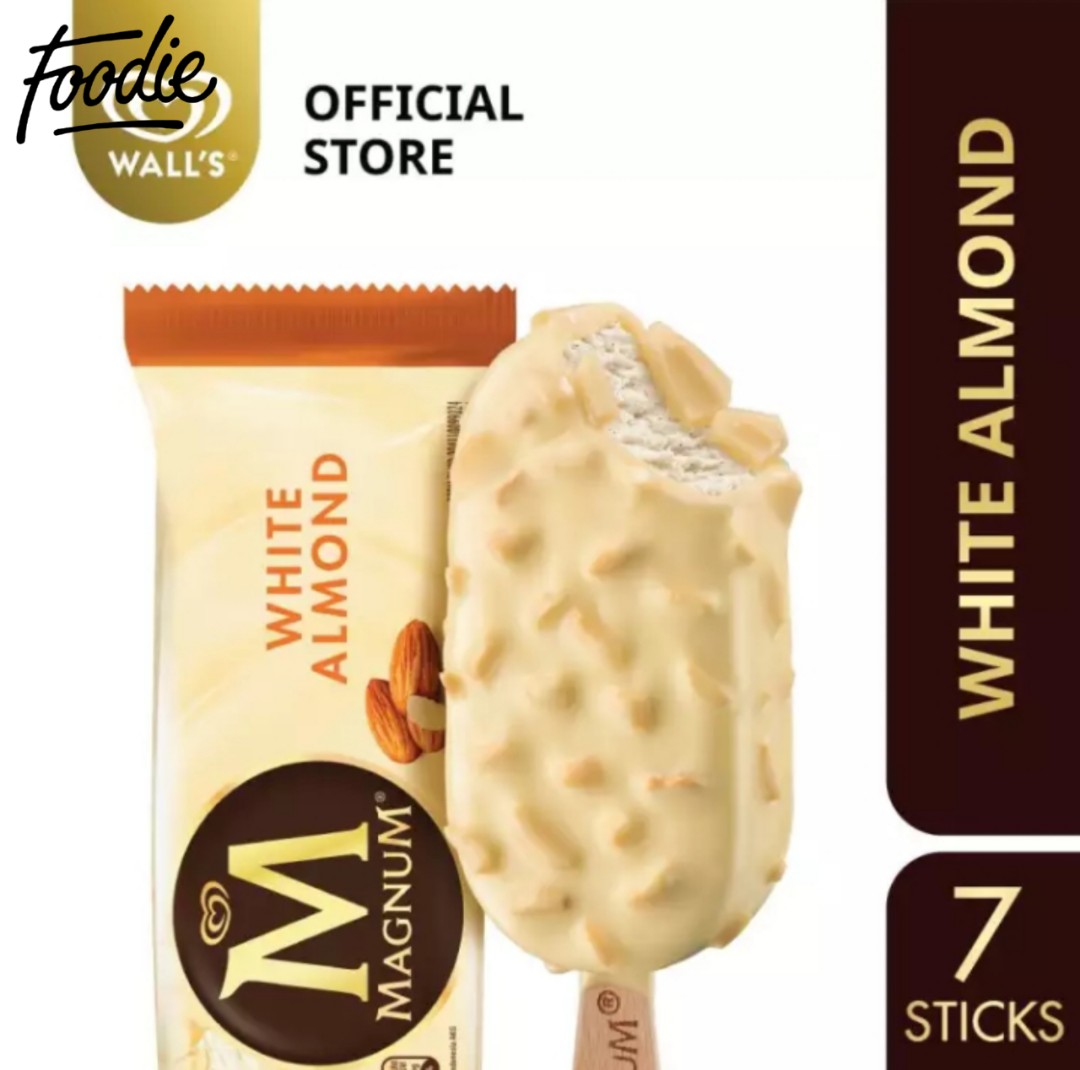 Magnum White Almond Ice Cream Klang Valley Food Drinks Local Delights Halal Snacks Desserts On Carousell