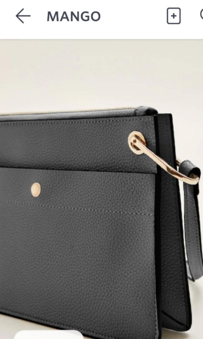 Mango black solid sling cheap bag