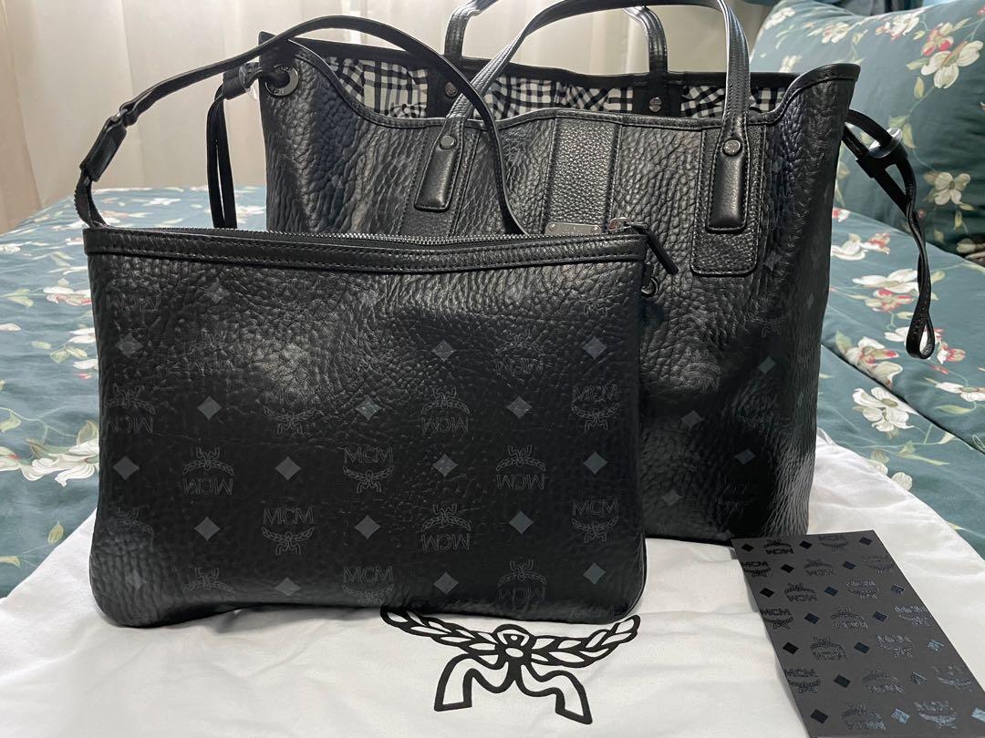 Mcm Mini Liz Reversible Tote Bag - Black