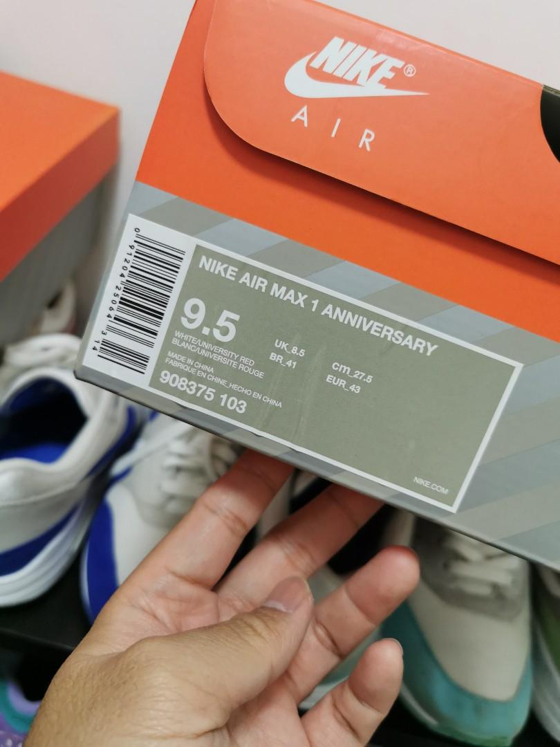 Nike air max 1 blue red store