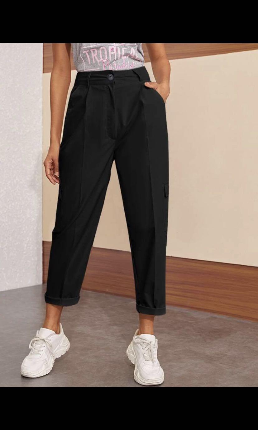 Plus size black casual pants Clearance