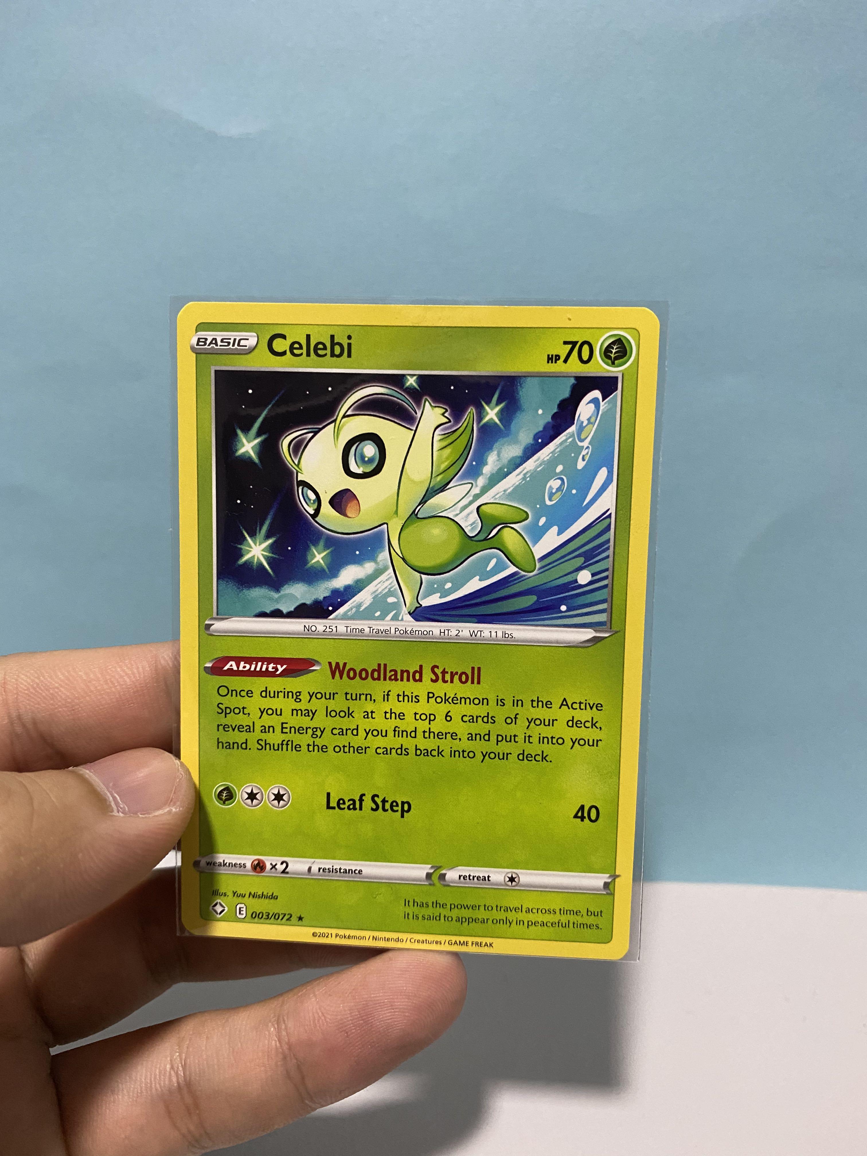 Pokemon Card   CELEBI   Reverse Holo Rare  003//072  SHINING FATES  *MINT*