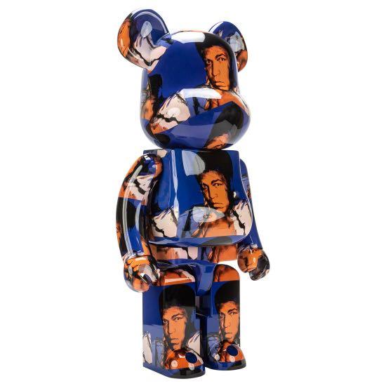 In Stock] BE@RBRICK x Andy Warhol Muhammad Ali 1000% bearbrick 